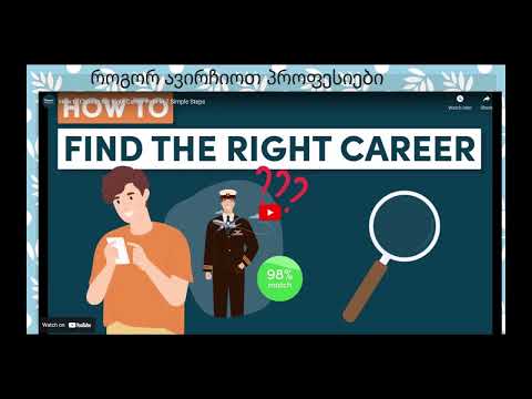 Professions of the future - მომავლის პროფესიები